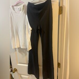 All in Motion Small Black Women's Pants Ultra High Full Length & M Tank